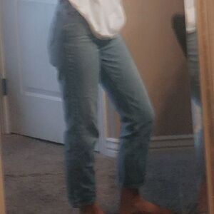 Straight Leg Denim Jeans